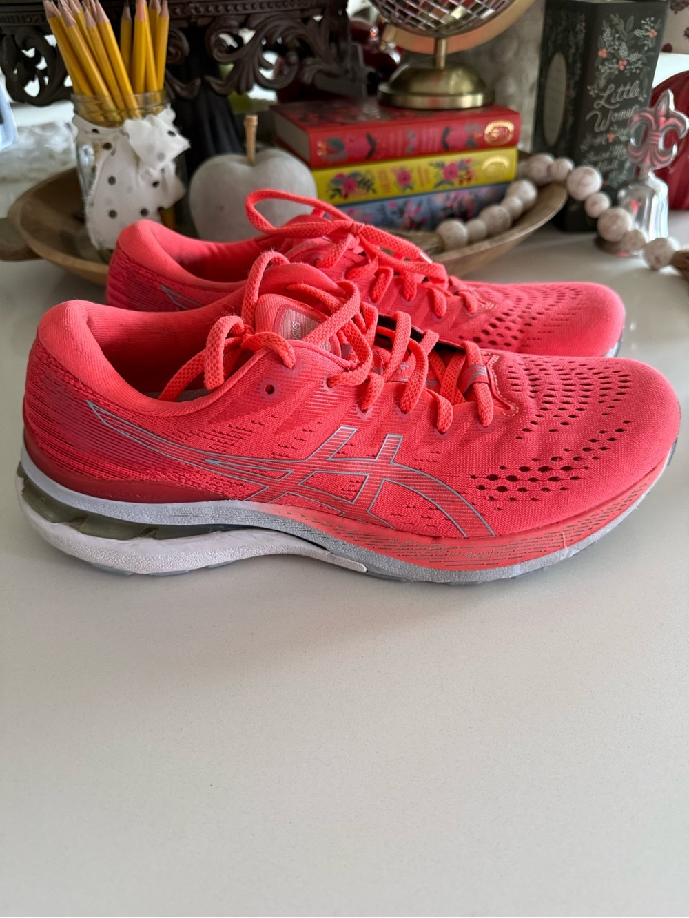 ASICS Women's Athletic Running Shoes in Coral